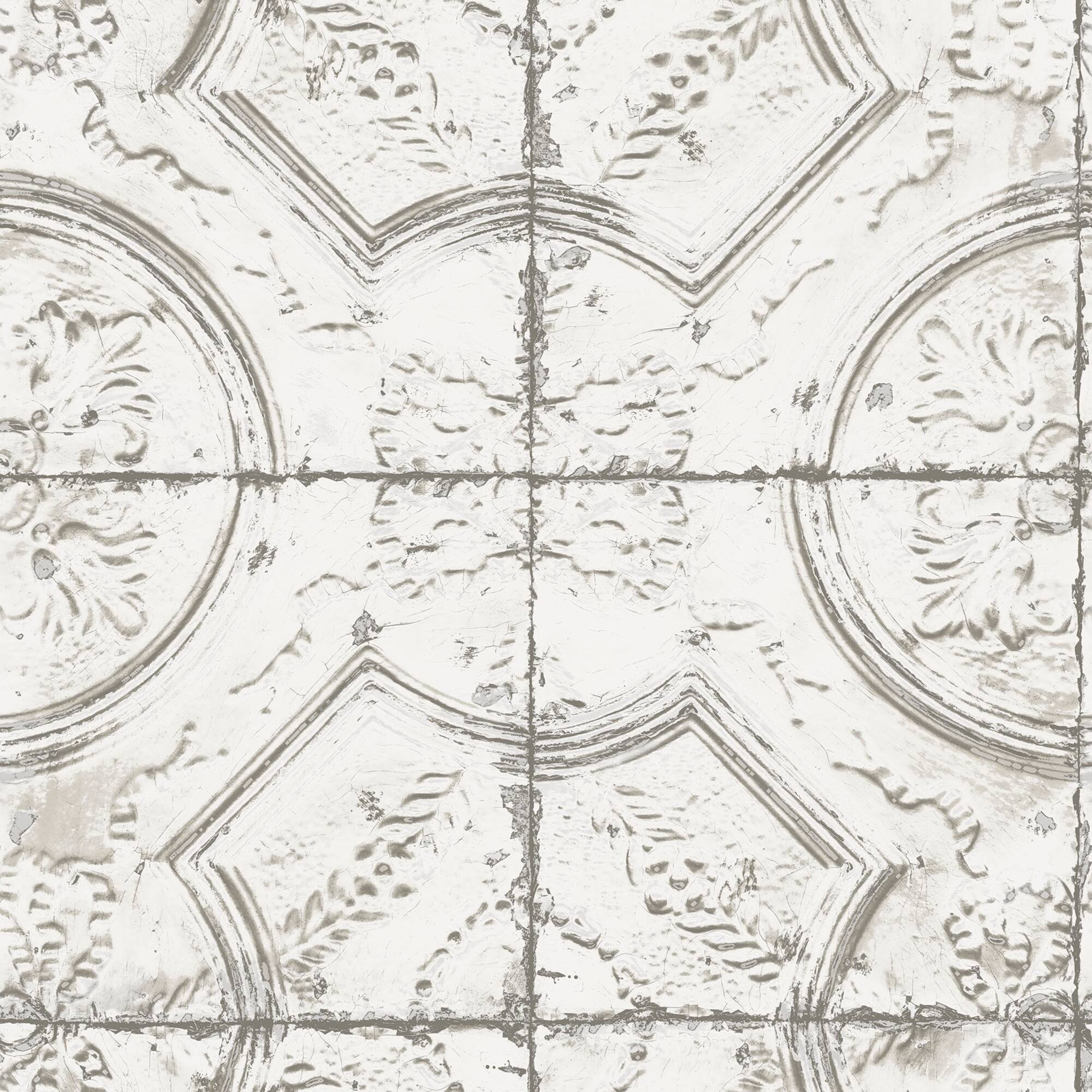 InHome Newport Tin Tile Peel & Stick Wallpaper
